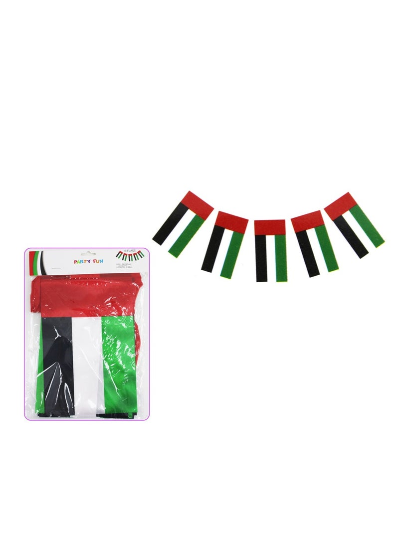 PARTY FUN UAE Satin Flag Banner 21x14cm, Elegant Display of National Pride  - Image 2