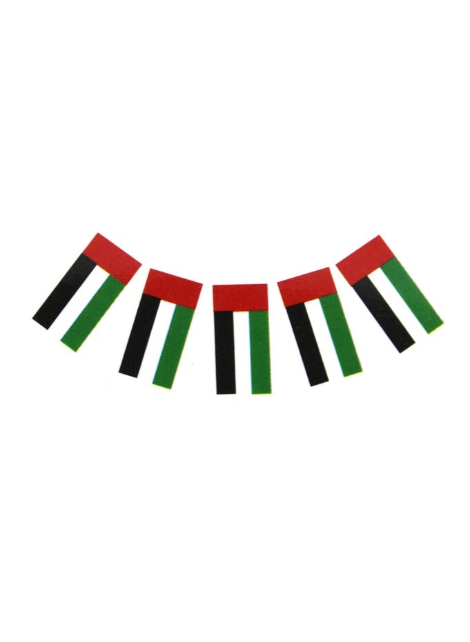 PARTY FUN UAE Satin Flag Banner 21x14cm, Elegant Display of National Pride  - Image 1