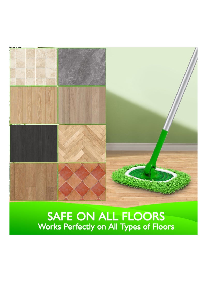 سيوسي أقمشة ممسحة مايكروفايبر قابلة لإعادة الاستخدام متوافقة مع ممسحة سويفر، 4 قطع من قماش التنظيف الرطب، ممسحة قابلة للغسيل، حل صديق للبيئة لتنظيف الأرضيات، إعادة تعبئة ممسحة لتنظيف المنزل (الممسحة غير م - Image 3