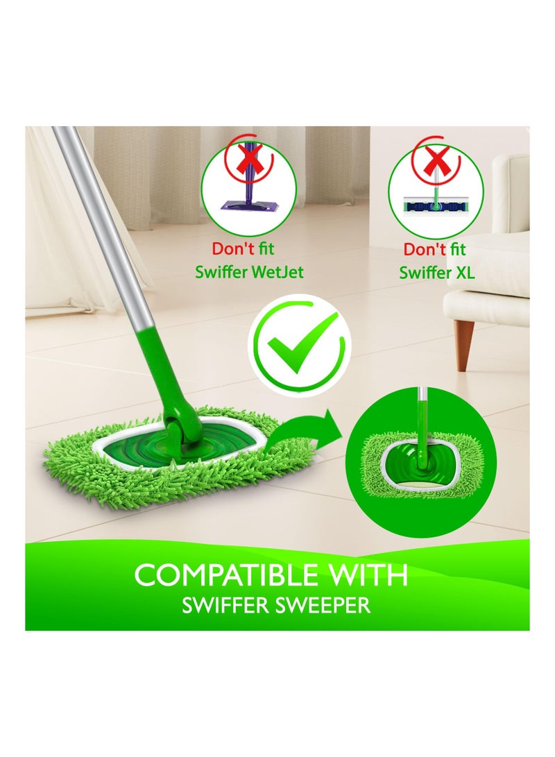 سيوسي أقمشة ممسحة مايكروفايبر قابلة لإعادة الاستخدام متوافقة مع ممسحة سويفر، 4 قطع من قماش التنظيف الرطب، ممسحة قابلة للغسيل، حل صديق للبيئة لتنظيف الأرضيات، إعادة تعبئة ممسحة لتنظيف المنزل (الممسحة غير م - Image 2