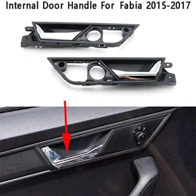 Car Door Actuator: Black, Automatic Inner Door Handle - Fits Fabia 2015-2017 for Vehicle Door Component Replacement - Image 5