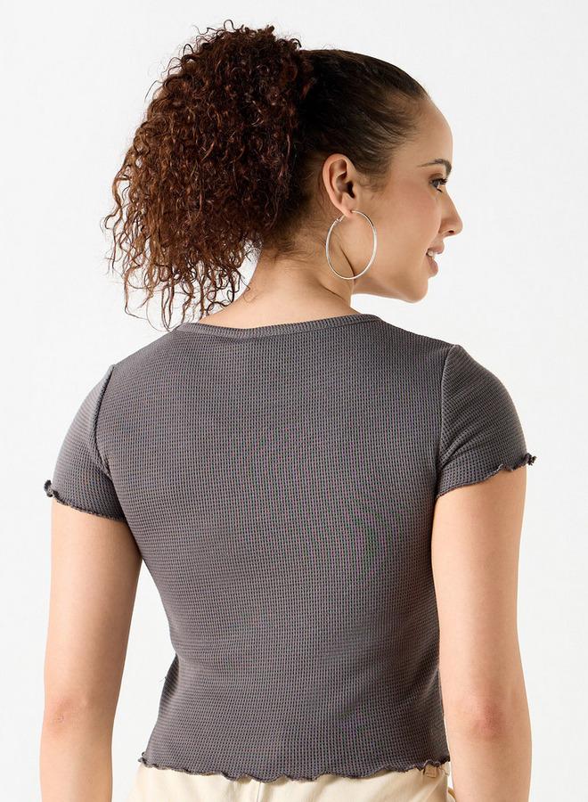 اس بي كاركترز تيشيرت بياقة مستديرة وأكمام قصيرة وطبعات نيرفانا - Image 3