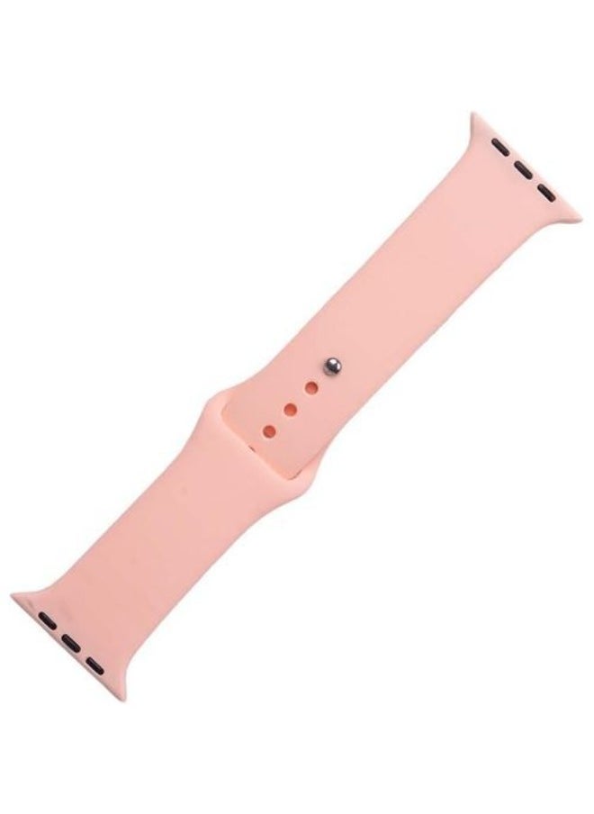 Generic - Optimal Option For Apple Watch Series Nike+ Sports Edition 44/45mm- Sport Rubber Bracelet - Sand Pink - Image 1