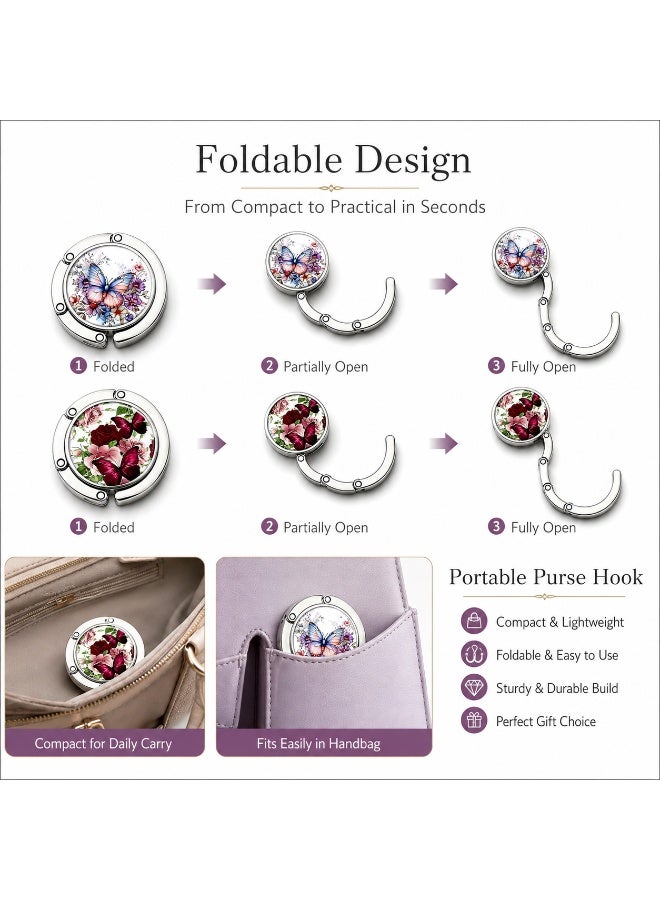 Foldable Purse Hook for Table, Portable Handbag Hanger Desk Bag Holder for Women, Compact Table Bag Hook for Office, Dining and Travel - Image 4