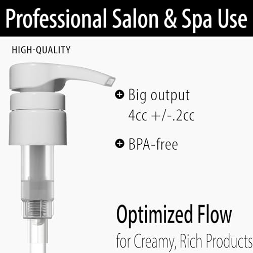 Bar5F Shampoo & Conditioner Pumps for 1 L / 33.8 oz Bottles | Fits 1″ Neck | Replacement Pump Top for Soap, Lotion & Body Wash (2-Pack White (Jet)) - Image 2