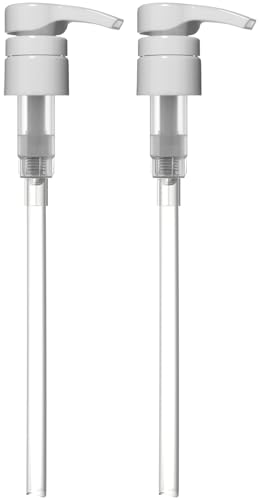 Bar5F Shampoo & Conditioner Pumps for 1 L / 33.8 oz Bottles | Fits 1″ Neck | Replacement Pump Top for Soap, Lotion & Body Wash (2-Pack White (Jet)) - Image 1