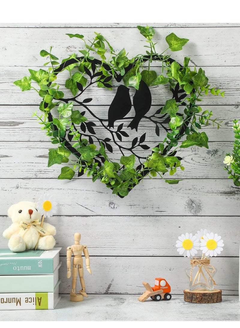 دايتويز ديكورات جدارية، فنون جدارية معدنية، ديكورات جدارية على شكل طائر معدني، طائر على شجرة، ديكور جداري على شكل قلب، ديكور فني معدني لغرفة النوم، غرفة المعيشة، المكتب، الممر، الحديقة، الفناء، السياج. - Image 3