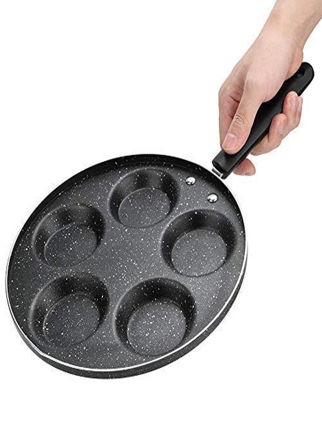 Fdit Nonstick Frying Pan, Aluminum Material, 5 Round-Hole Design, Suitable for Breakfast and Omelette Cooking - Image 5