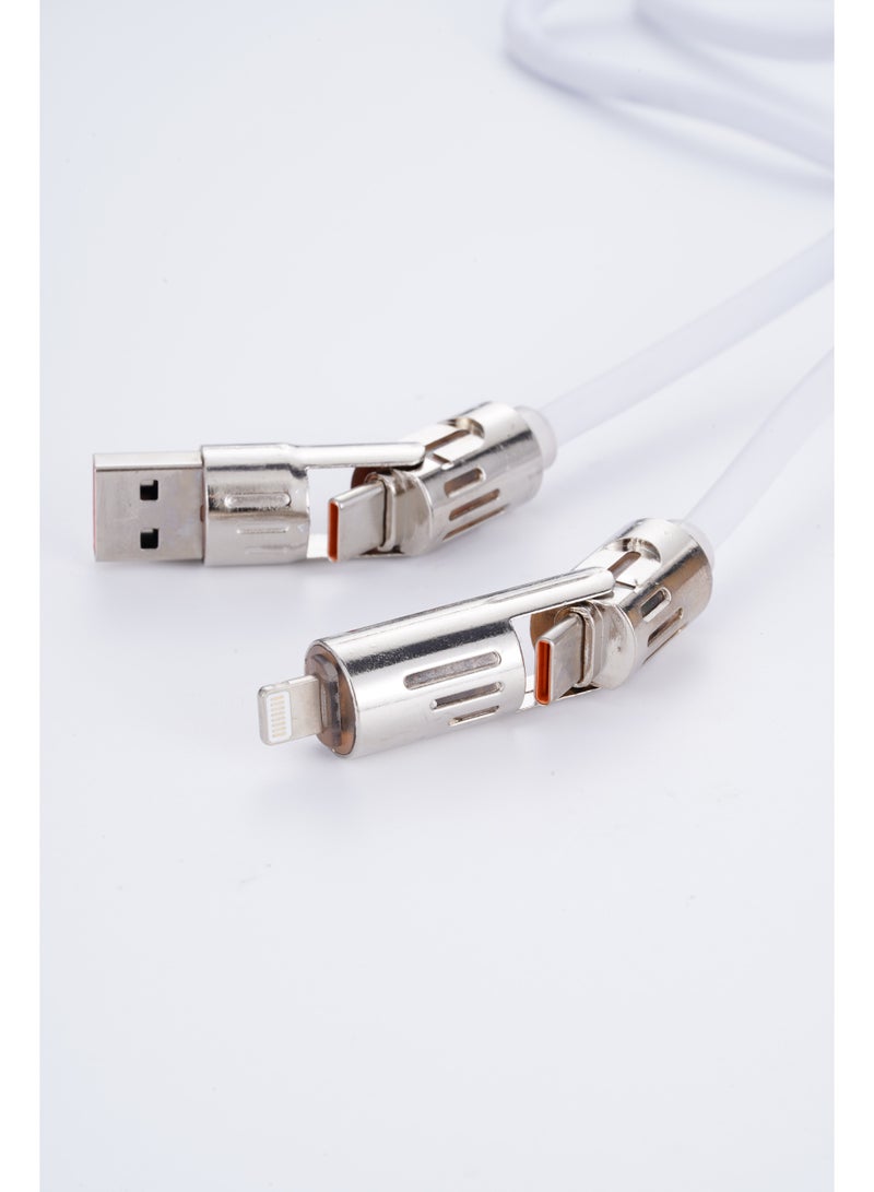 أضف هذا كابل شحن سريع للغاية للهواتف المحمولة 4 في 1 بقوة 240 واط بطول 1.5 إلى 2 متر - Image 3