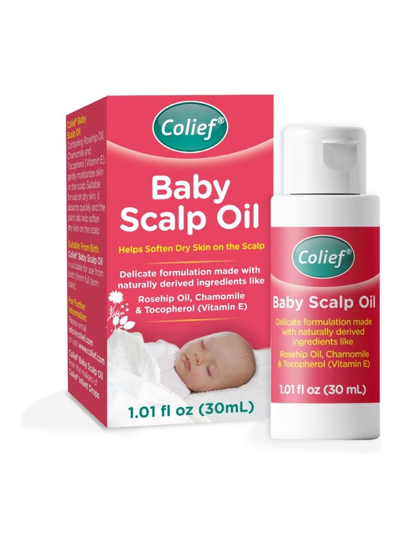 Colief Baby Scalp Oil | Soothing Moisturizing Oil for Babies Scalp and Skin | Preventative of Itchy, Flaky, Dry, Damaged Skin on Infants | With Rosehip Oil, Chamomile and Vitamin E | 1.01 Fl. Oz - Image 1