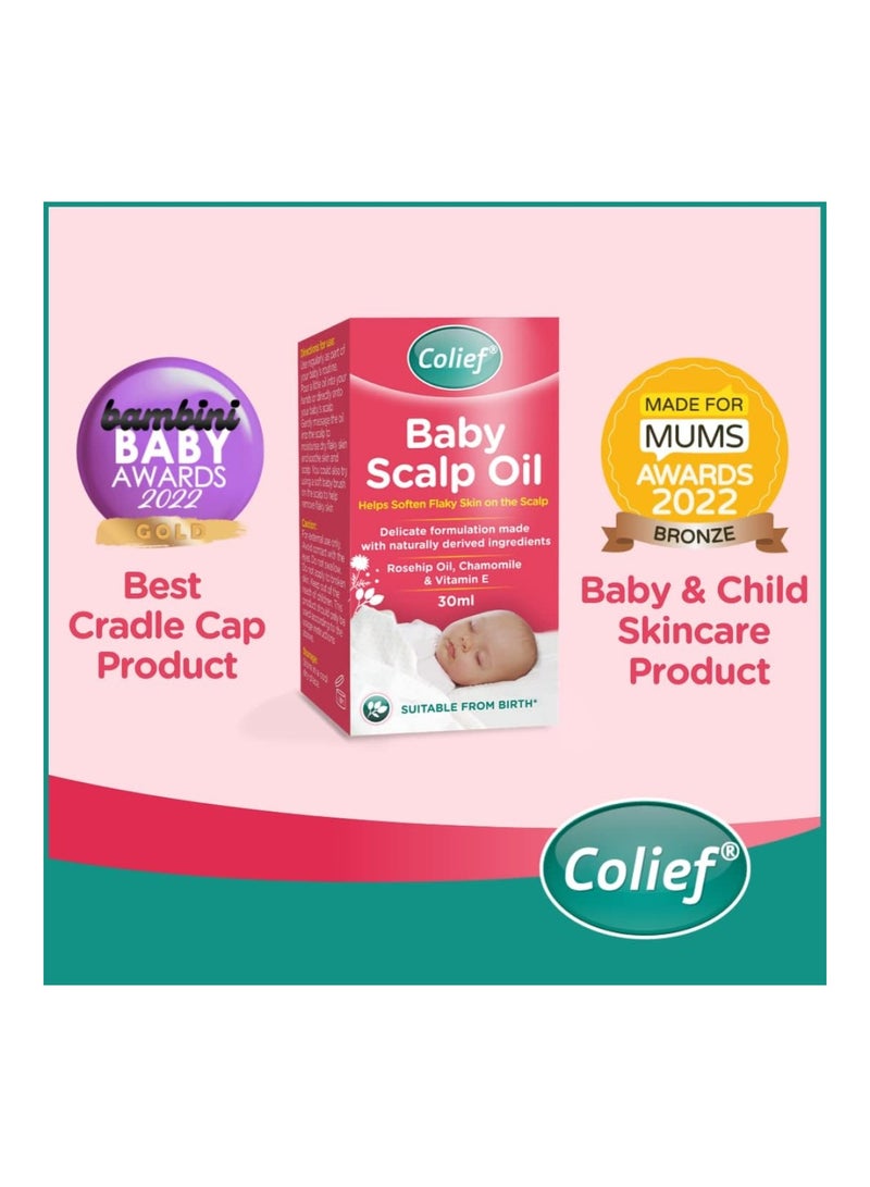 Colief Baby Scalp Oil | Soothing Moisturizing Oil for Babies Scalp and Skin | Preventative of Itchy, Flaky, Dry, Damaged Skin on Infants | With Rosehip Oil, Chamomile and Vitamin E | 1.01 Fl. Oz - Image 4