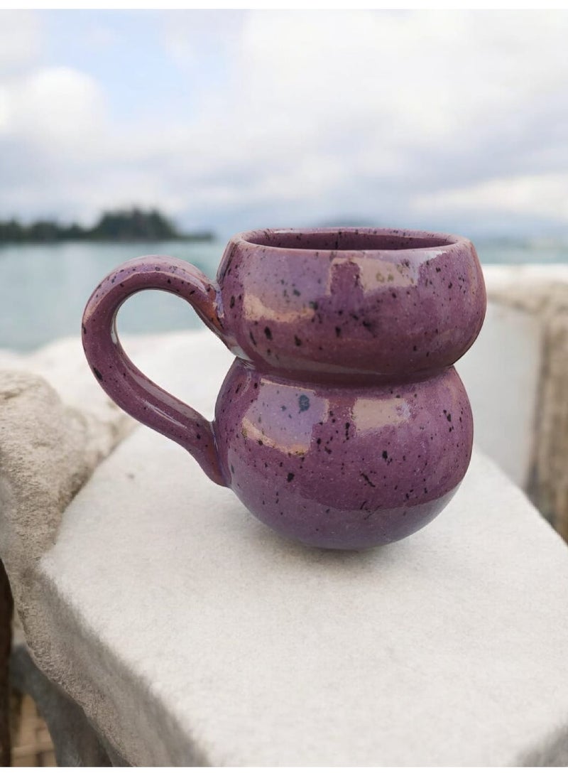 كلور زون بوتري فنجان شاي 200 ملي بشكل مميز ، آمن للاستخدام في الميكروويف، مصنوع يدويًا من الفخار - Image 1