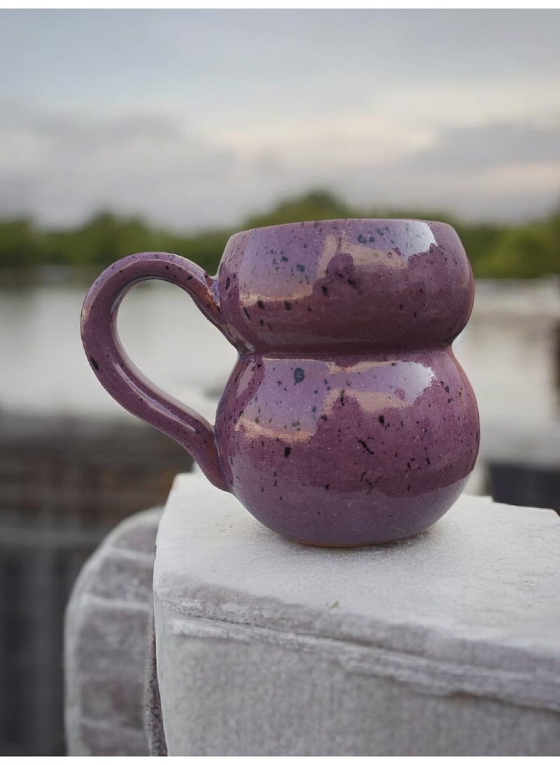 كلور زون بوتري فنجان شاي 200 ملي بشكل مميز ، آمن للاستخدام في الميكروويف، مصنوع يدويًا من الفخار - Image 2