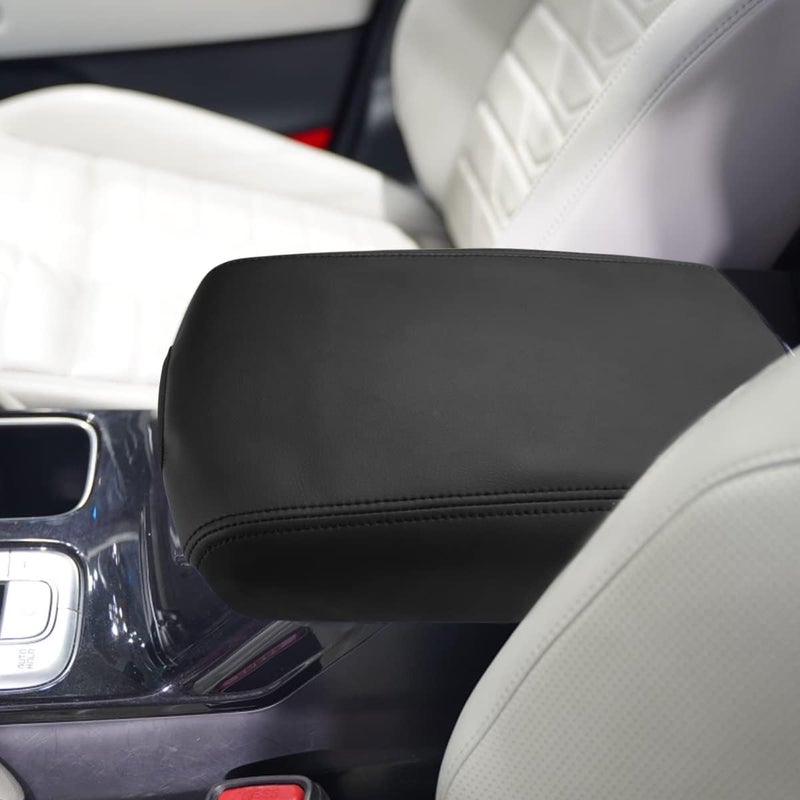 INTGET Black Leather Center Console Cover for Kia Telluride - Image 1