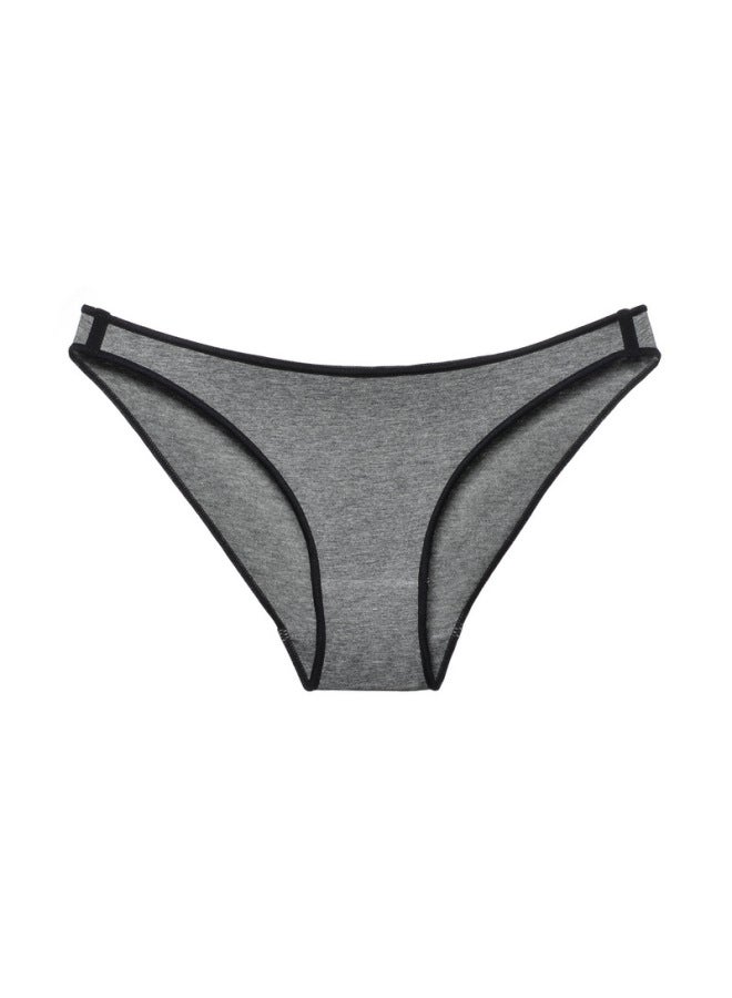 Cotton Half Hip Women's Low Waist Underwear Simple Breathable Girl's Bikini High Elastic Briefs