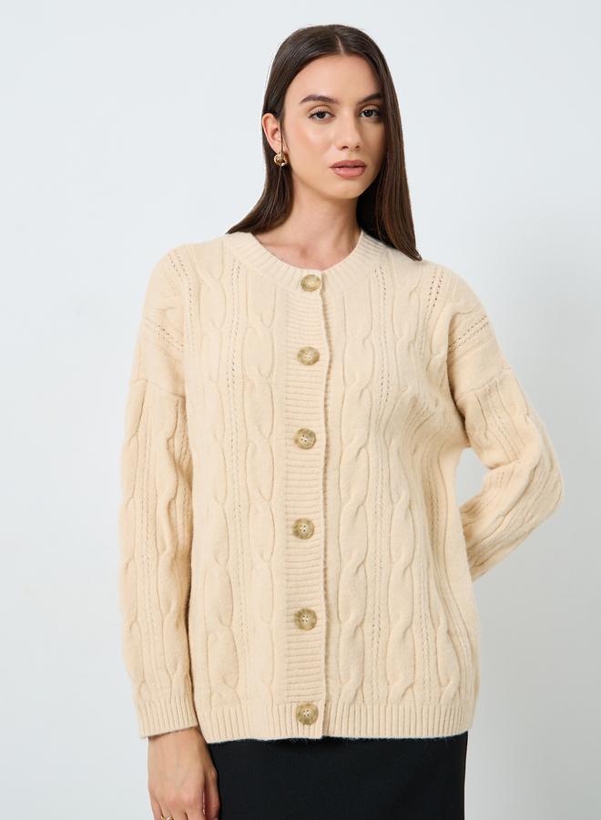 ستايلي كارديجان طويل بتفاصيل محبوكة - Image 3