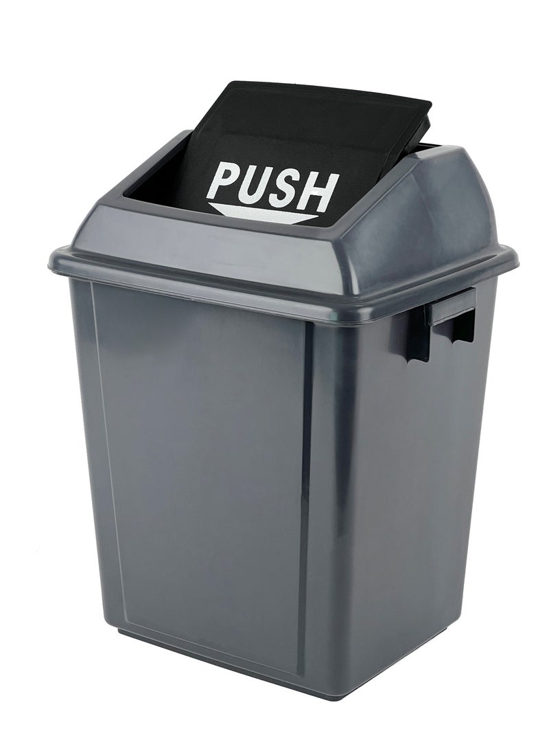 Gator Gator Quadrate Garbage Bin with Push Top  25L Gray  - Image 1
