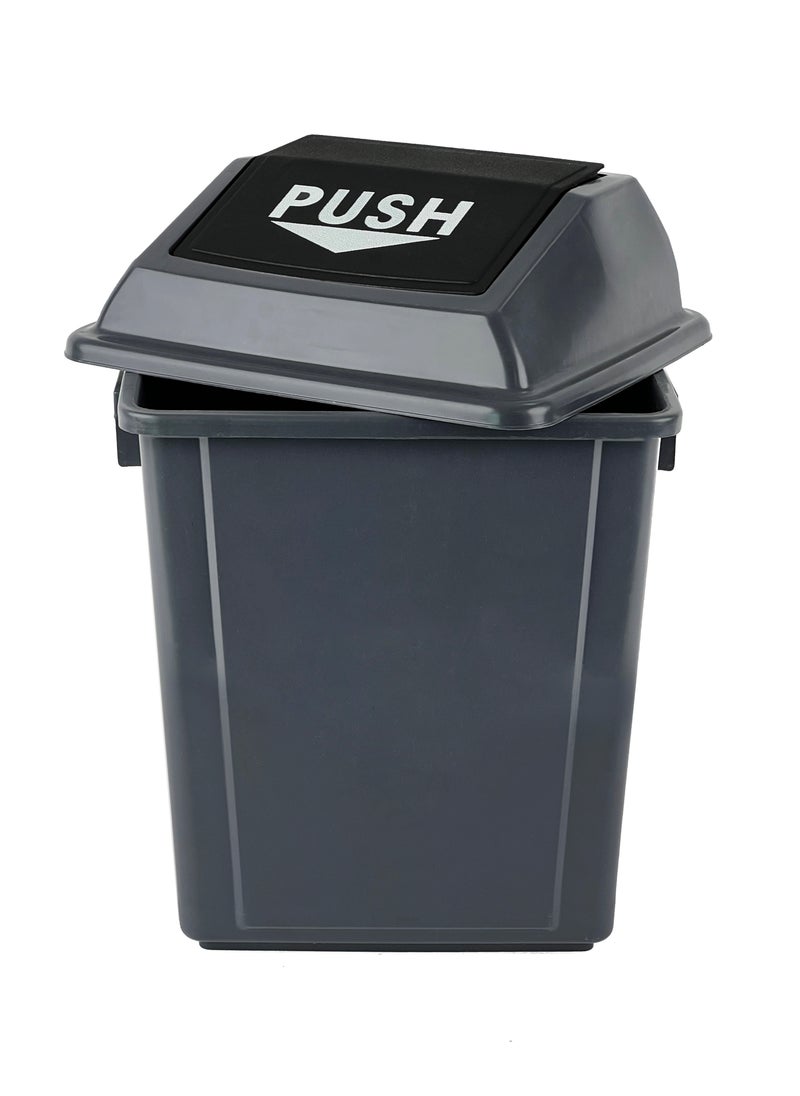 Gator Gator Quadrate Garbage Bin with Push Top  25L Gray  - Image 2