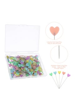 KASTWAVE 200 Pcs Flat Love Head Pins Sewing Pins Flat Head Straight Pins Quilting Pins Assorted Colors Decorative Pins for Dressmaker Craft Sewing Projects Jewelry and DIY(2.14inch)  - Image 3