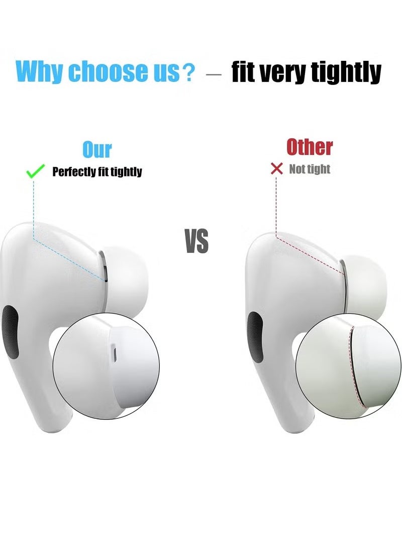 REACLOUD - [3 Pairs] Replacement Ear Tips for Airpods Pro and Airpods Pro 2nd Generation with Noise Reduction Hole, Silicone Ear Tips for Airpods Pro with Portable Storage Box and Fit in The Charging Case(S/M/L) - Image 1