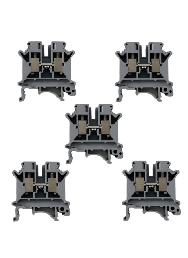 melfi Terminal Block Wire Connector 6Mm‚² 57A 24-8Awg Current Universal Neutral Class Connector Screw Terminal Block Strips Pass-Through Pack Of 5  - Image 1