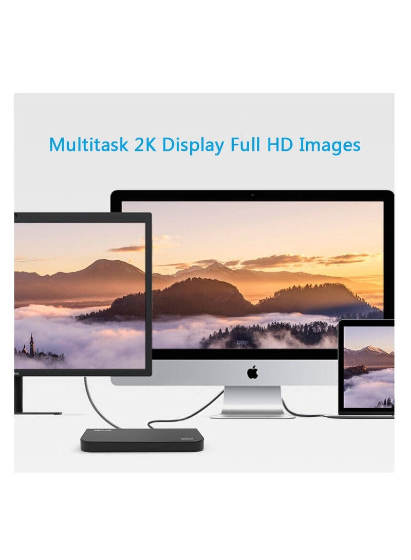 Wavlink UG39DK1 Black Dual 2K USB 3.0 Universal Docking Station, Black | WL-UG39DK1 - Image 2