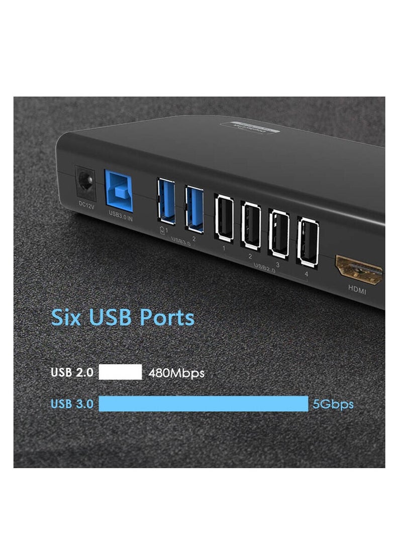 Wavlink UG39DK1 Black Dual 2K USB 3.0 Universal Docking Station, Black | WL-UG39DK1 - Image 3