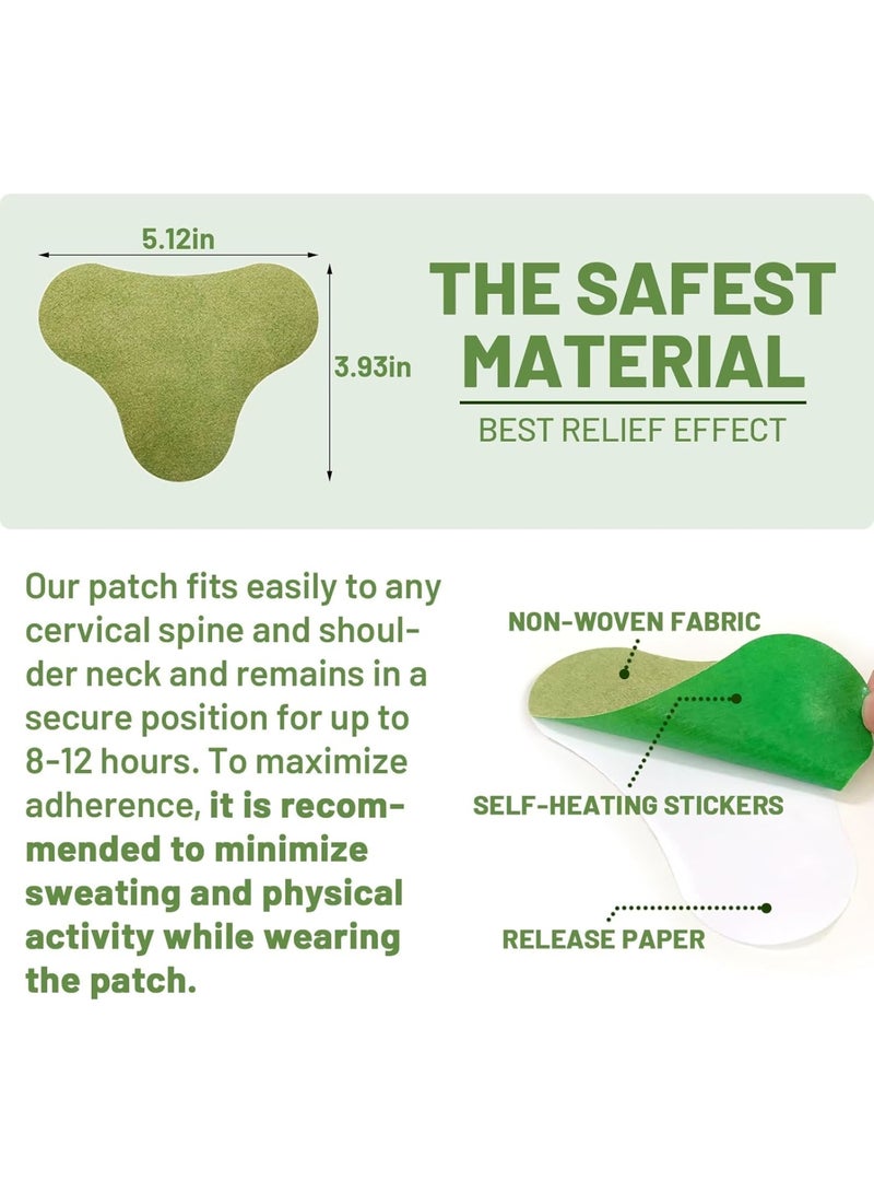 KASTWAVE Pain Relief Patches for Neck Knee, 24 Pcs Count Warming Herbal Plaster Moxibustion Deep Heat Patches, Strength Heat Patches, 8 Hours Deep Heating Extra Strength for Neck, Knee, Back, Shoulder  - Image 5