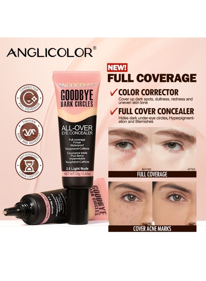 Anglicolor Liquid Concealer, High coverage, Effectively Covers Dark Circles and Fine Lines, Natural and Long-Lasting, Waterproof and Smudge-proof (#2.0 Light Nude) - Image 4