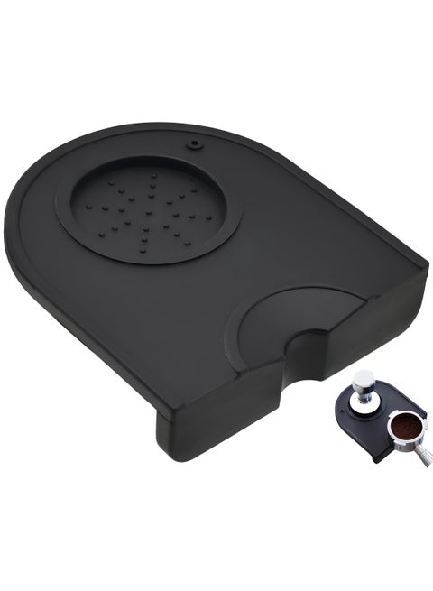 قاعدة ضغط القهوة من السيليكون عالي الجودة لتحضير الإسبريسو ومانعة لانزلاق  البورتافلتر وسهلة التنظيف - Portafilter Mat