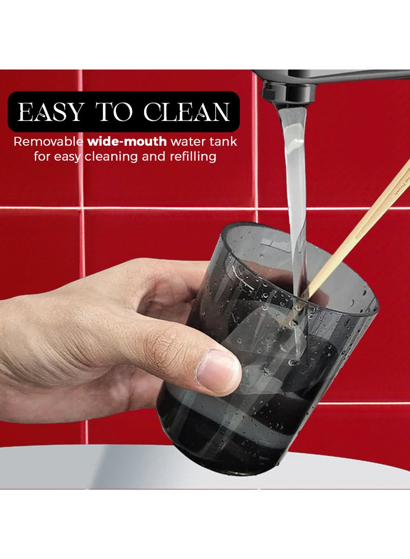 Choosey Portable Water Dental Flosser for Teeth - 260ML Cordless Oral Irrigator with 4 Tips, 4 Cleaning Modes, Rechargeable via Type-C, Travel-Friendly Electric Water Flosser for Braces, IPX65 Waterproof, WHITE - Image 3