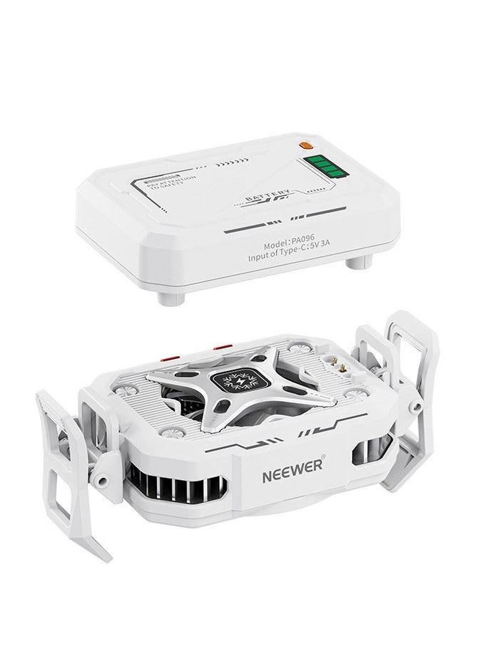 Neewer Magnetic Phone Cooler with 5000mAh Battery, NEEWER BASICS Portable Phone Cooling Fan for Gaming, Streaming, Vlogging, Video Recording, Compatible with iPhone 16 15 Pro Max 14 13 12 MagSafe & Android Smartphones | Lightweight Mobile Cooling Accessory - Image 2