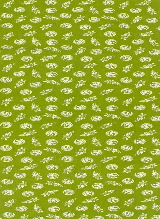 KOMESICHI irodori Japanese Traditional Towel Tenugui Crane and Turtle 12.99 x 34.64 in with Tenugui Iroha (English Manual) - Image 2