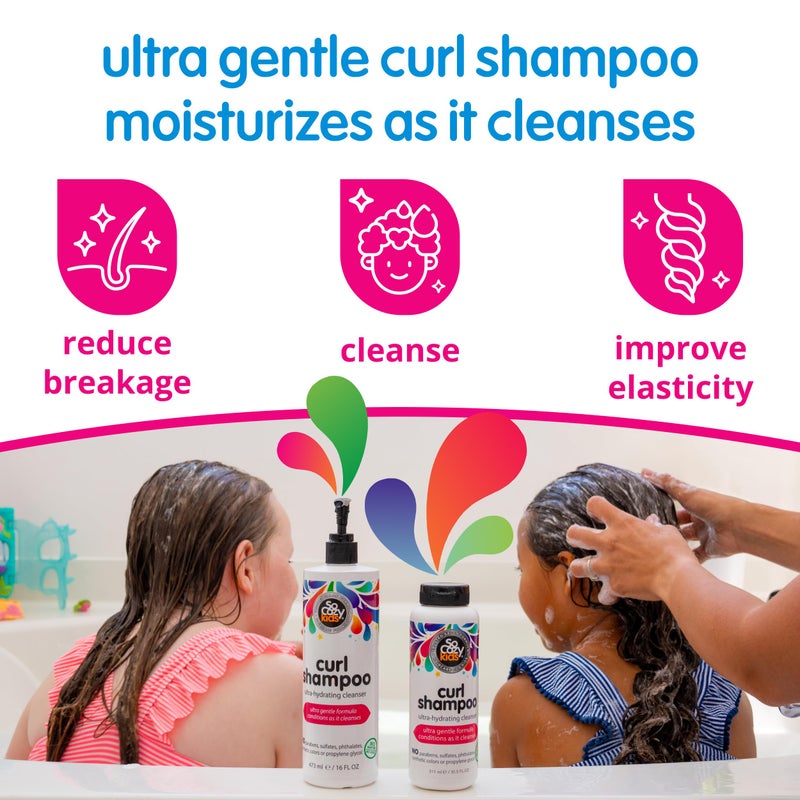 SO COZY SoCozy Curl Shampoo | For Kids Hair | Ultra-Hydrating Cleanser | No Parabens, Sulfates, Synthetic Colors or Dyes, Sweet-CrÃ¨me, 10.5 Fl Oz - Image 2