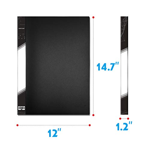 Vantasii Presentation Book 40 Clear Pockets Sleeves Protectors Art Portfolio Clear Book for Artwork, Report Sheet, Letter(Can Accommodate 14 X 11inch) - Image 3