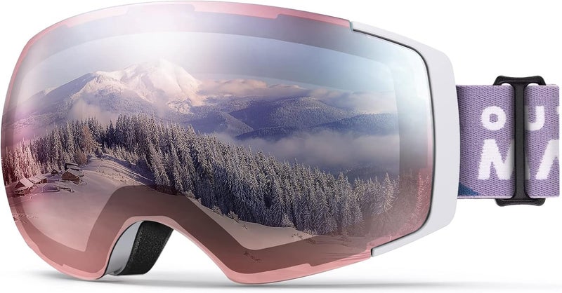OutdoorMaster Ski Goggles PRO - Frameless, Interchangeable Lens 100% UV400 Protection Snow Goggles for Men & Women - Image 1