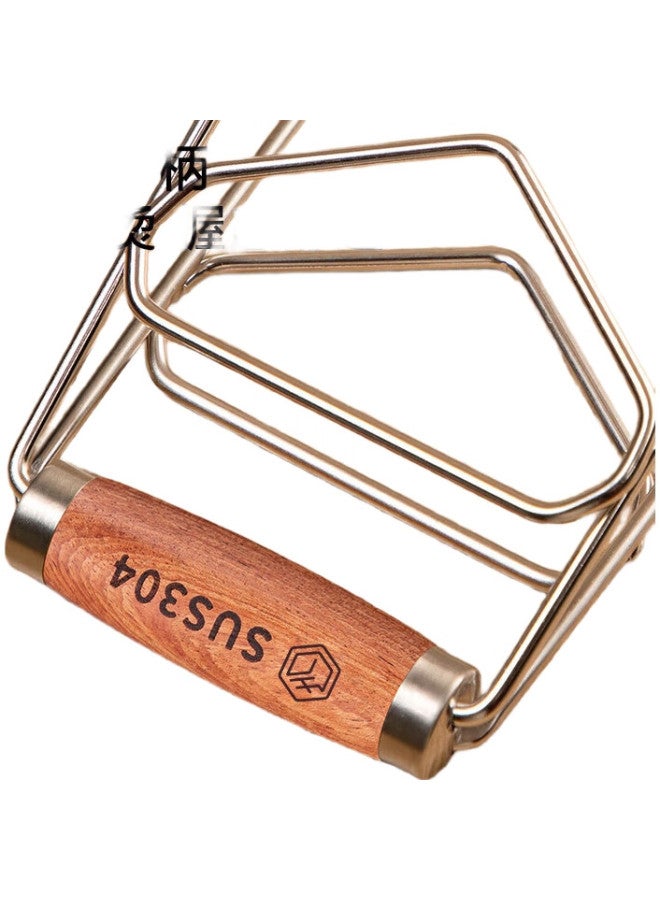 JD.com Jd Jingzao 304 Stainless Steel Bowl And Plate Gripper, Kitchen Bowl Lifter, Plate Lifter, Non-Slip Plate Carrier, Rosewood Plate Lifter - Image 1