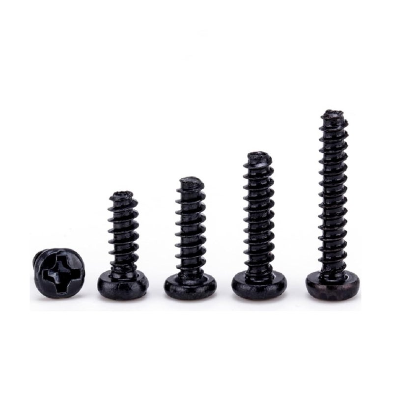 Tapping Screws, 20/50pcs PB M3 .5 M4 Length 4-30mm Pan Head Black Electronic Micro Screws Self-Tapping Phone Computer Screw(6mm,M3 50pcs) - Image 1