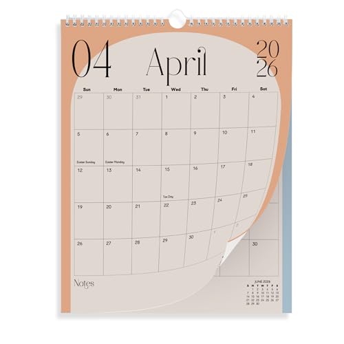 Paper Play Wall Calendar 2026-2027 Hanging Calendar - Jan 2026 to Jun 2027, 13.5 x 11 Inches 18 Months Spiral Twin-Wire Binding Calendar Planner, Large Writing Blocks with Holidays - Image 1