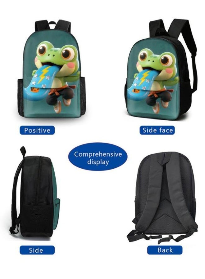 Bright Li Fire Unlock the new fashion of childish fun! Three-piece set of bags, cartoon elements for children and teenagers (students, children, friends' outings, mountain climbing, schooling, etc. can be used) - 19  - Image 3