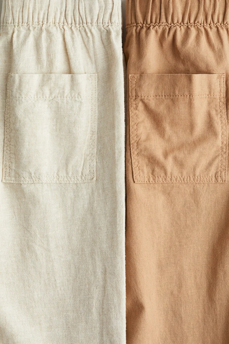 اتش اند ام بنطلون من مزيج الكتان - عبوة من قطعتين