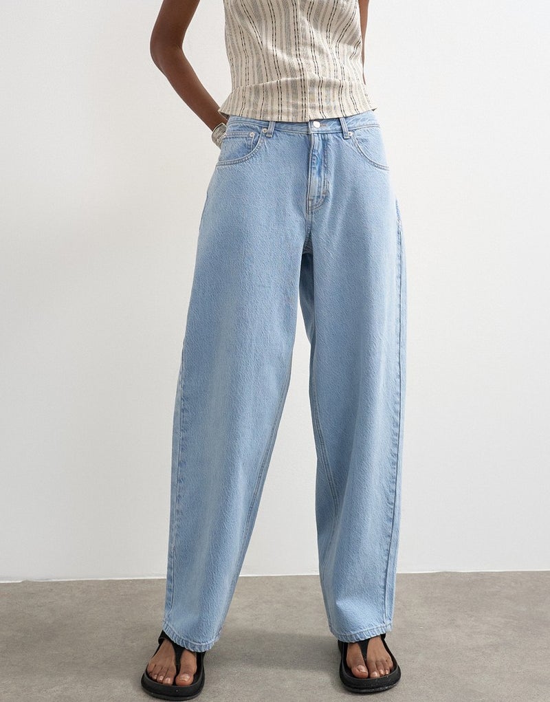 TOPSHOP Casual Low Rise Baggy Denim Jeans - Image 1
