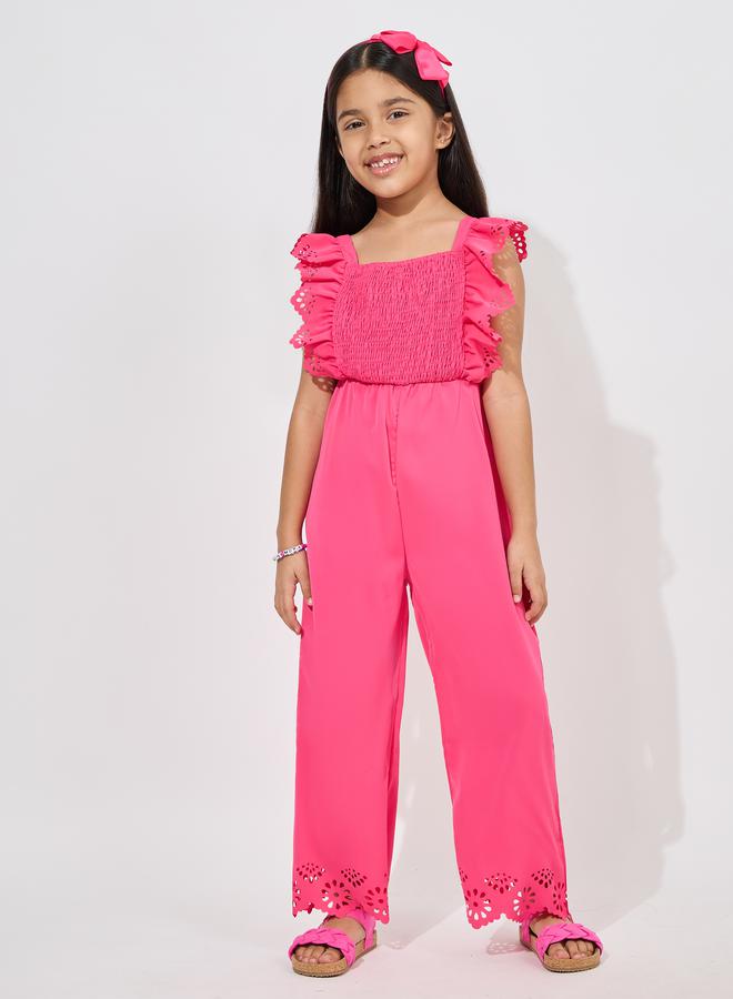 Styli Ruffled Trim Square Neck Jumpsuit  - Image 1