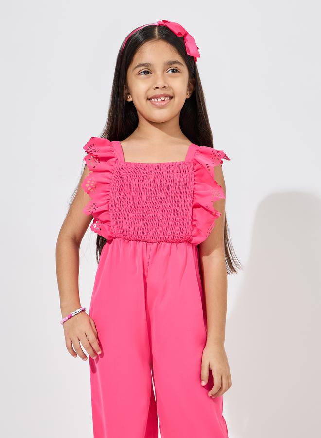 Styli Ruffled Trim Square Neck Jumpsuit  - Image 2