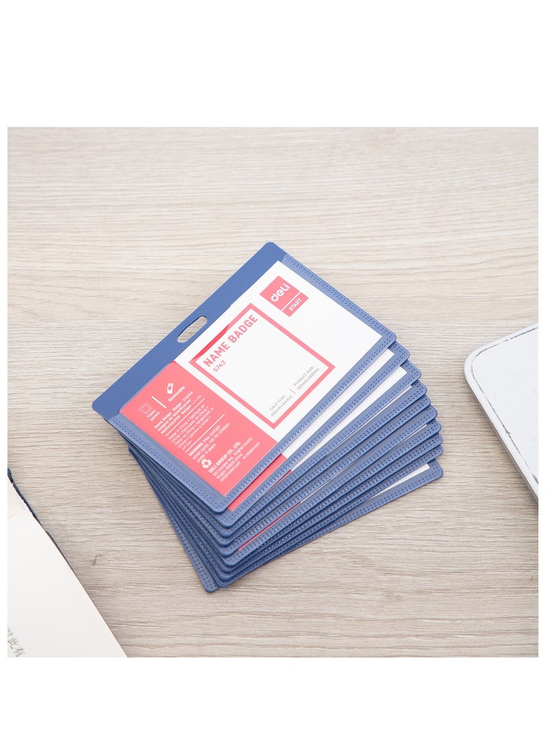 Deli حامل شارة الاسم 10 قطع مع مشبك أزرق - Image 3