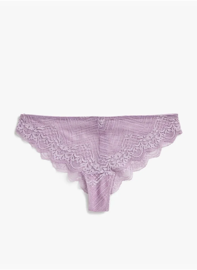 KOTON Lace Detailed Brazilian Panties