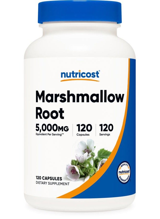 Nutricost جذر الخطمي 5000 ملغ مكافئ، 120 كبسولة نباتية - خالية من الغلوتين وغير معدلة وراثيًا - من 500 ملغ من مستخلص 10:1 - Image 1