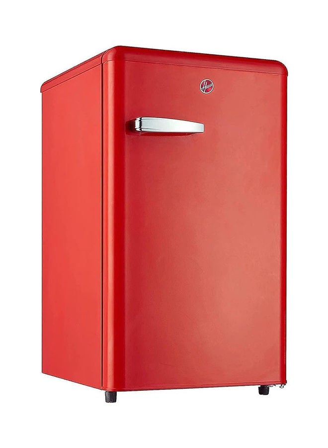 HOOVER 120 Liters Single Door Retro Style Refrigerator, Compact/Small Size Fridge, Best For Kids Room, Bedroom, Office & Mini Bar, Freestanding HSD-K123R Red - Image 1
