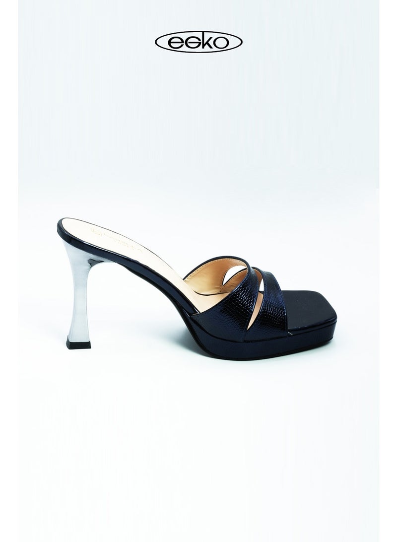 Women’s Square-Toe Platform High Heel Mules - Image 3