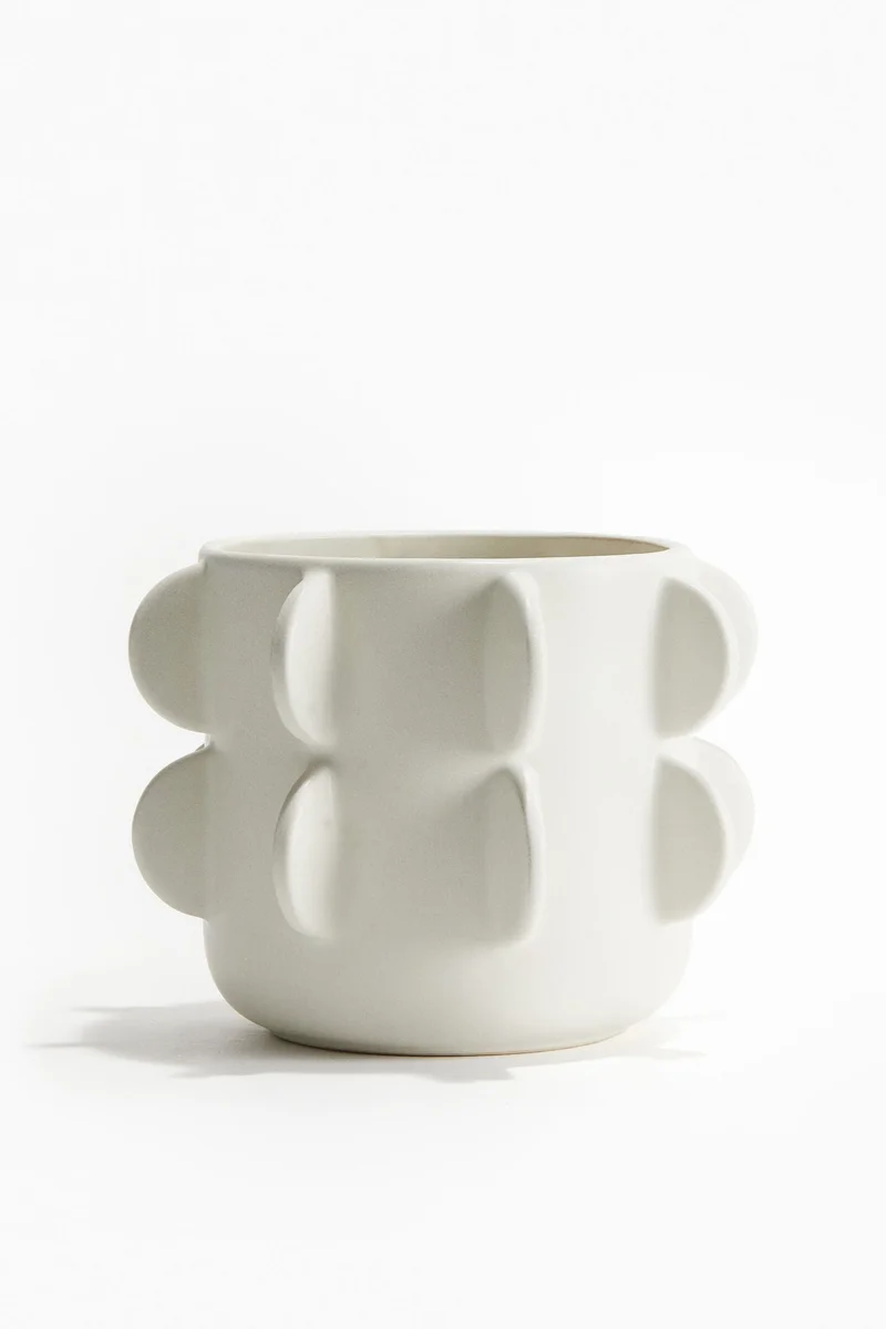 اتش اند ام Reactive-Glaze Stoneware Plant Pot